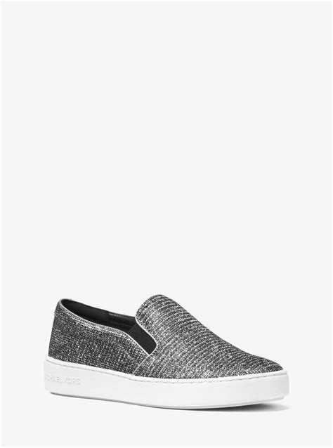 michael kors black keaton sneakers|Michael Kors chain mesh keaton.